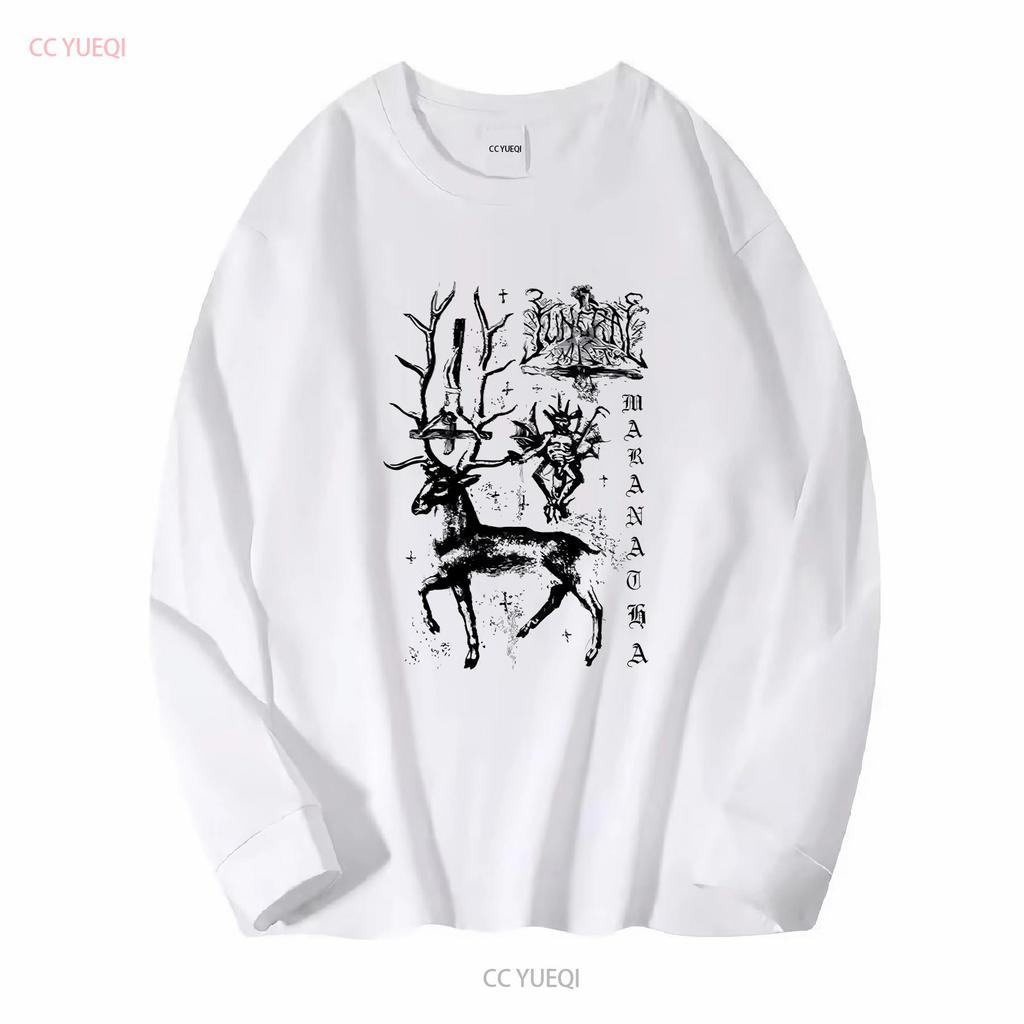 Funeral Mist Maranatha Tričko Bílé Plná Velikost S 5XL Oboustranné vintage Prané designové oblečení streetwear Unisex Všestranné