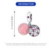 Bead Components Copper Metal Charm Bead Components Authentic Original Pink Hollow Vine Pendant Bead Component Bead Components Compatible With