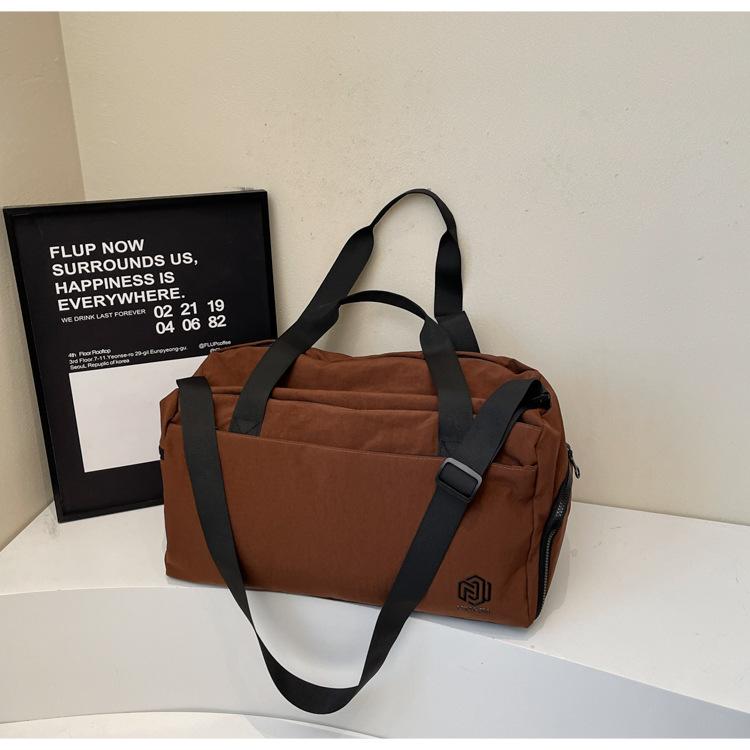 

Сумка для простых поездок на короткие расстояния Женская однотонная спортивная фитнес-сумка большой вместимости Деловая дорожная сумка для хранения багажа