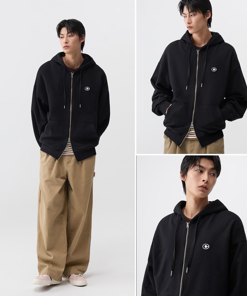 Cgp Small C Logo Zip-Up Hoodie_Black