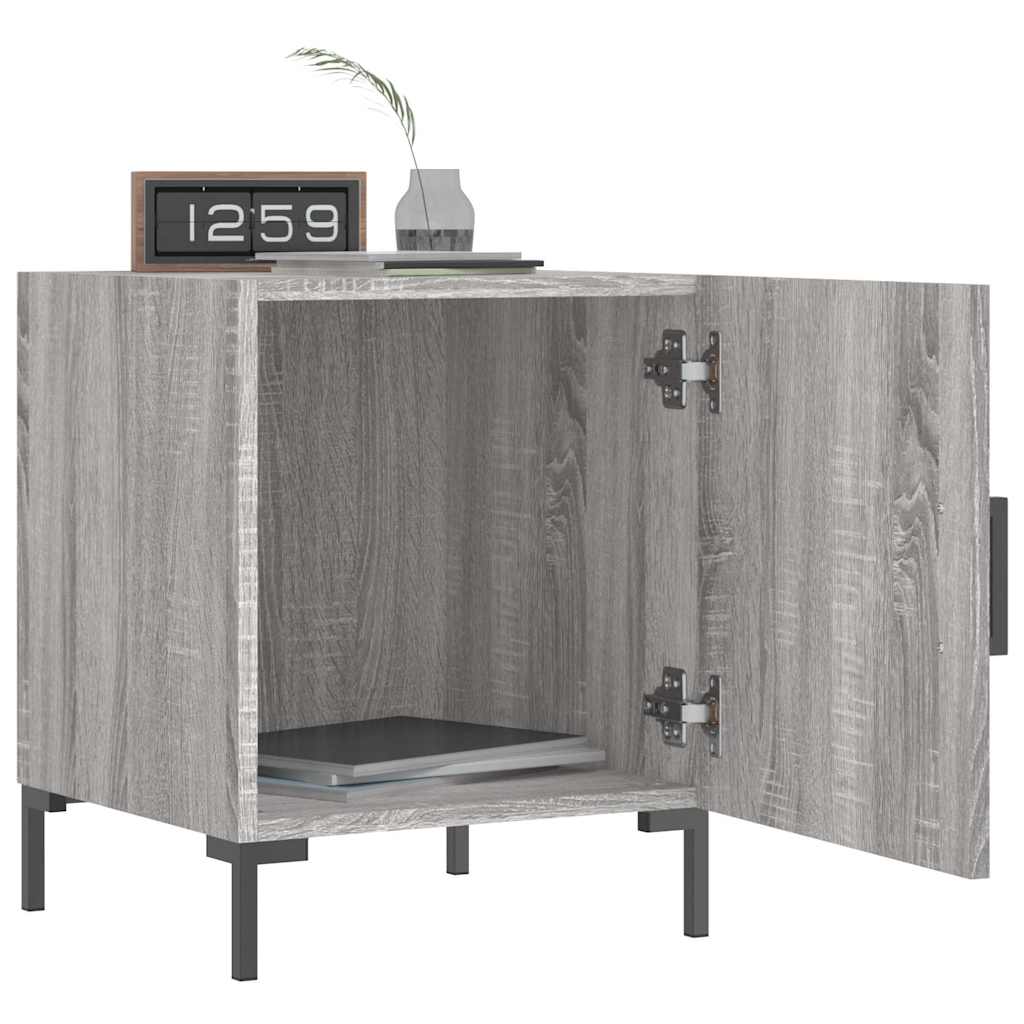 Nightstands 2 pcs Grey Sonoma 40 x 40 x 50 cm Particleboard