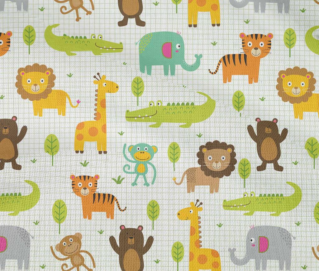 oneOone Cotton Flex Brown2 Fabric Animals Diy Clothing Quilting Fabric Print Fabric By Yard 40 Inch