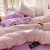 Class A Maternal And Infant Grade Solid Color Four-Piece Set Washed Cotton Double Quilt Cover Dormitory Bed Sheet 3Pcs Set Bed Hat Quilt Cover