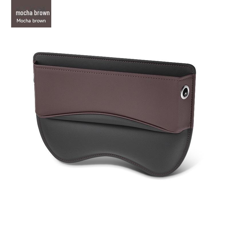 Scatola portaoggetti per fessura sedile auto in pelle - Organizer console centrale anti-perdita