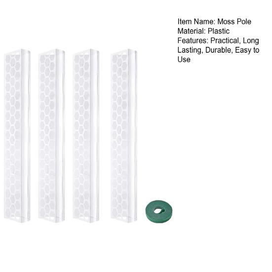 4Pcs Moss Pole Plant Climbing Support D-Shaped Design Easy Attachment Vertical Growth Stackable Plant Supports