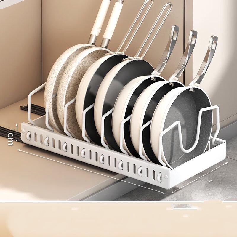 Lilang Kitchen Pull-Out Pot Lid & Seasoning Storage Rack