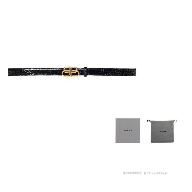 Balenciaga Bb Embossed Thin Belt 5816901LR041000