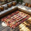 Vintage Persian Area Rug Bohemian Carpet Non-Slip Floor Mat Living Room Decor Home Accent Kilim Pattern Tribal Design Modern Sty