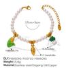 Charming Cross Droplet Oil Corn Cabbage Pendant Bracelet & Necklace Set