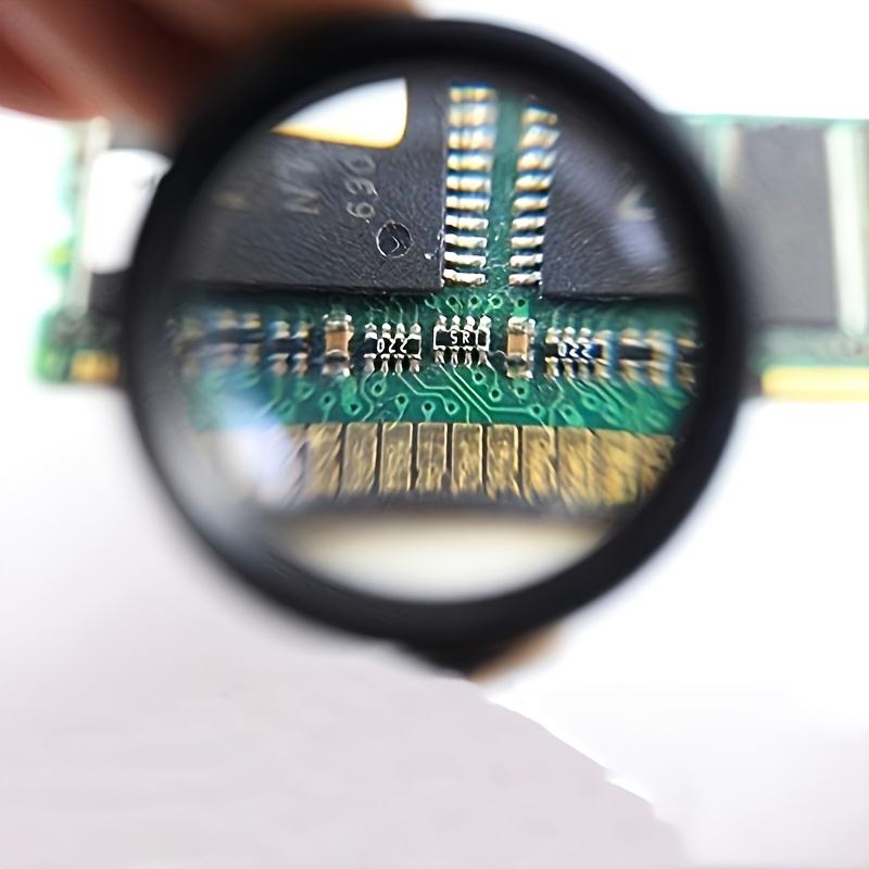 30x Glass Inspection Magnifier, Extremely Compact and Portable Desktop Magnifier, No Electricity Required, Classic