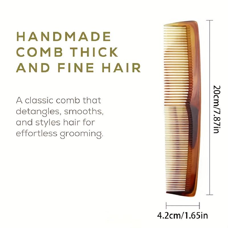 Hair & Beard Styling Comb Durable Plastic Wide-Tooth Combs with Fine, Rounded Teeth Ideal for Men & Women'S Haircuts, Styling, and Travel