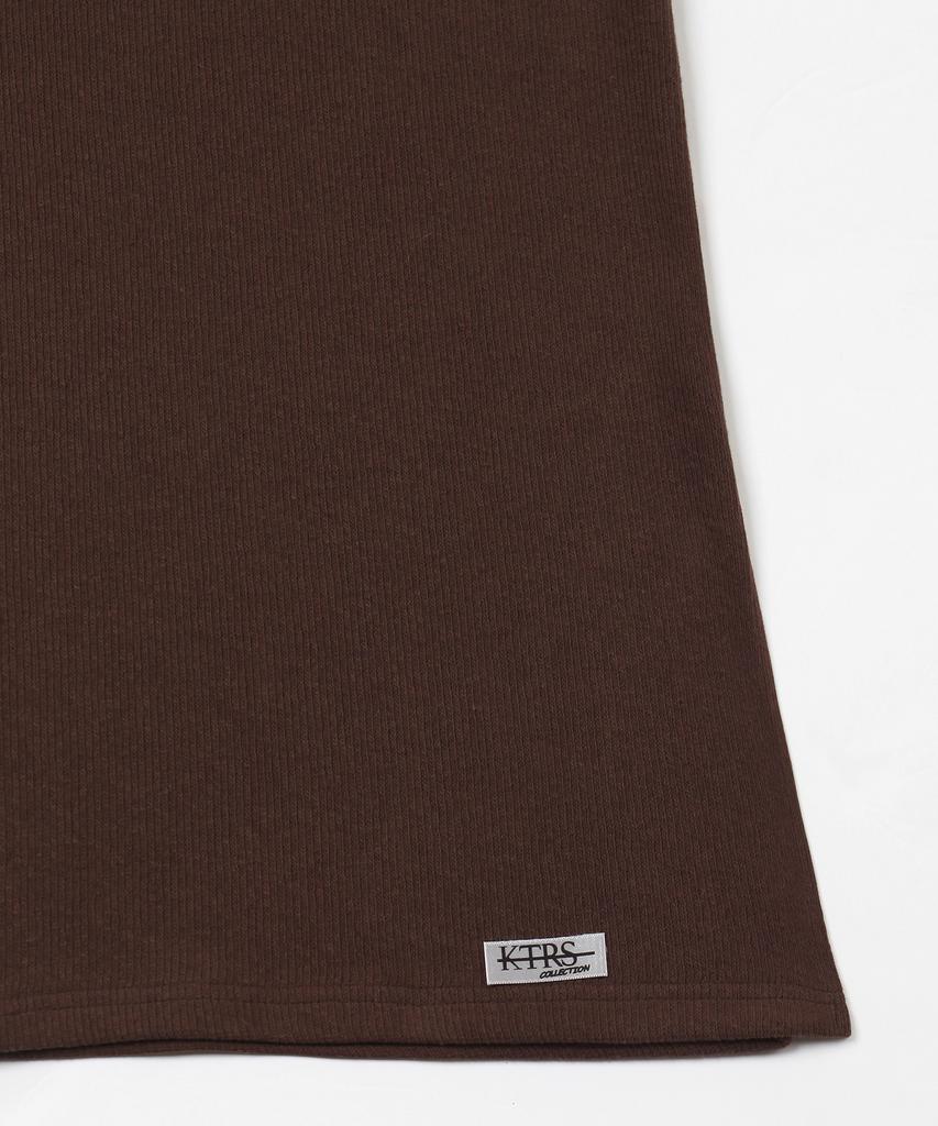 Catharsis Knitting Tank Tab Backless Long Dress Brown One Size