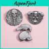 Einzigartige Totenkopf-Metallbrosche Schrulliges Modeaccessoire Für Halloween-Veranstaltungen Und Partys