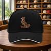 Autumn Leaves Fox Sitting Graphic Baseball Cap Adjustable Unisex Curved Brim Casual Hat