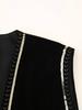 2024 Autumn Women's European & American Velvet Sequin Embroidered Vest