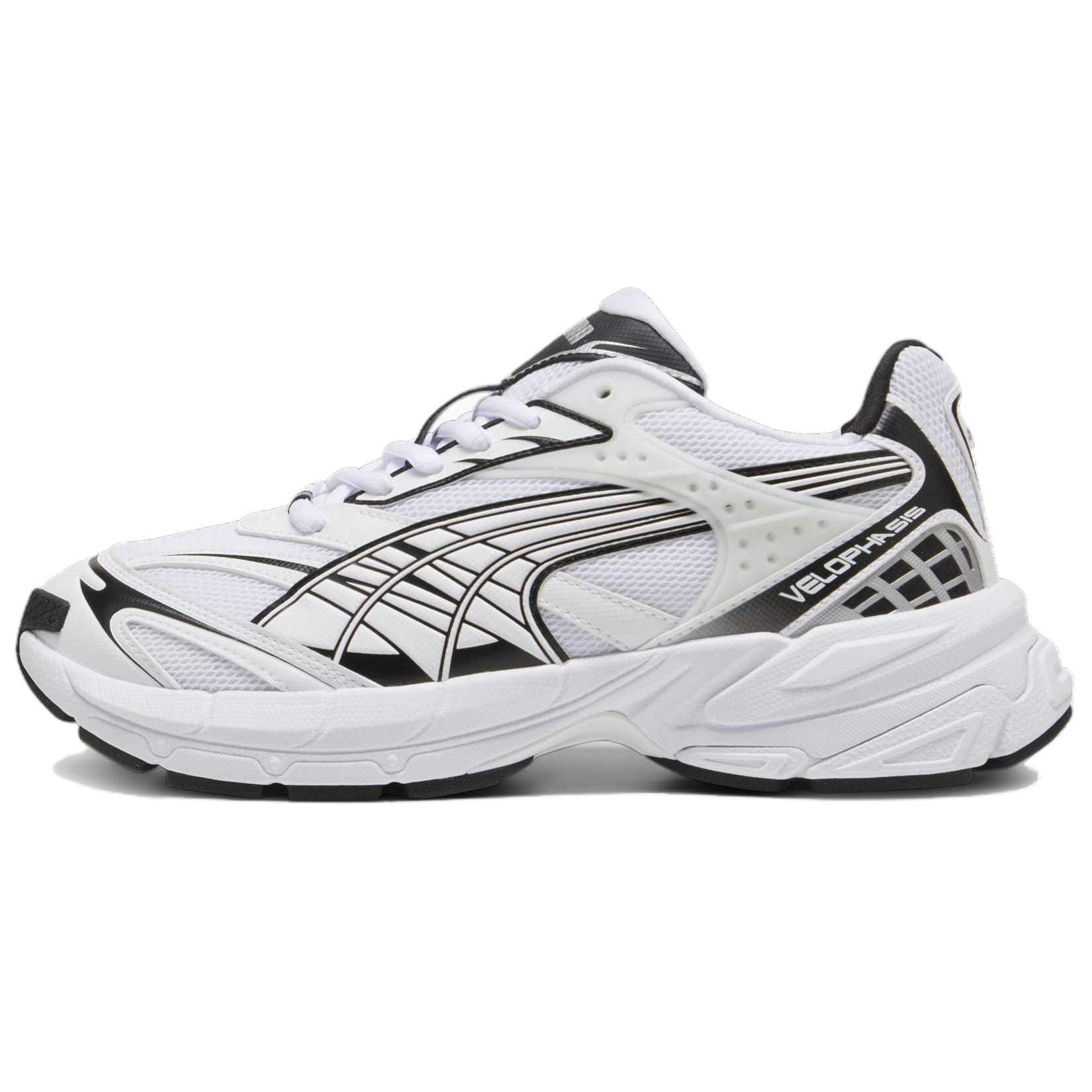 

Puma Velophasis Always On - белые серебристо-черные кроссовки унисекс 395908-01 42.5