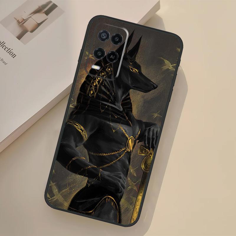 Anubis Ancient Egyptian God Case For Oppo A98 A78 A18 A38 A58 A60 A80 A40 A96 A76 A16 A94 A74 A54 A15 A17 A57 A77 A5 Pro