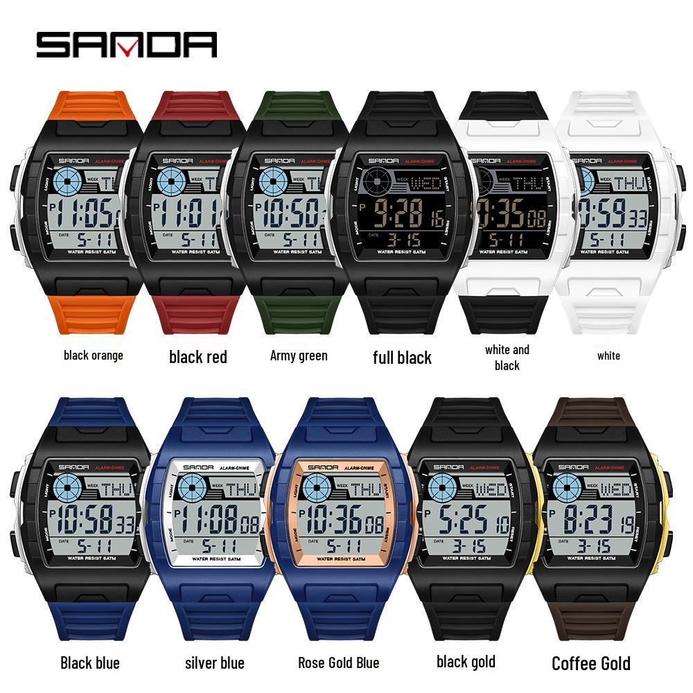 SANDA Multi-Functional Big Dial Watch with Alarm, Snooze, Countdown for Junior & Senior High School Students