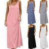 Dámský Módní Kulatý Výstřih Bez Rukávů Tílko Barva Ležérní Spodní Prádlo Domácí Šaty