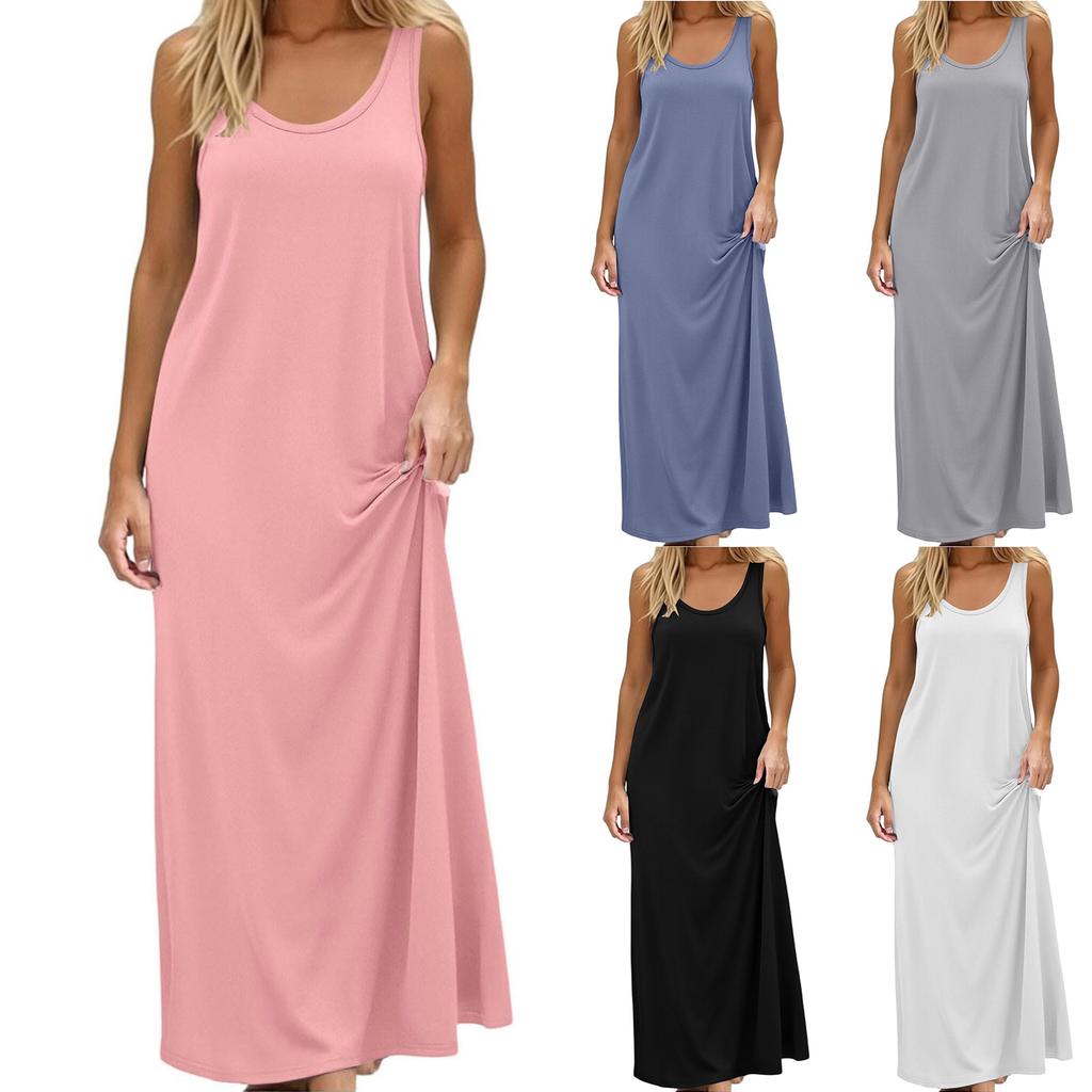 Haut Débardeur sans Manches Col Rond Mode Femme Couleur Décontracté Sous-vêtement Robe d'Intérieur