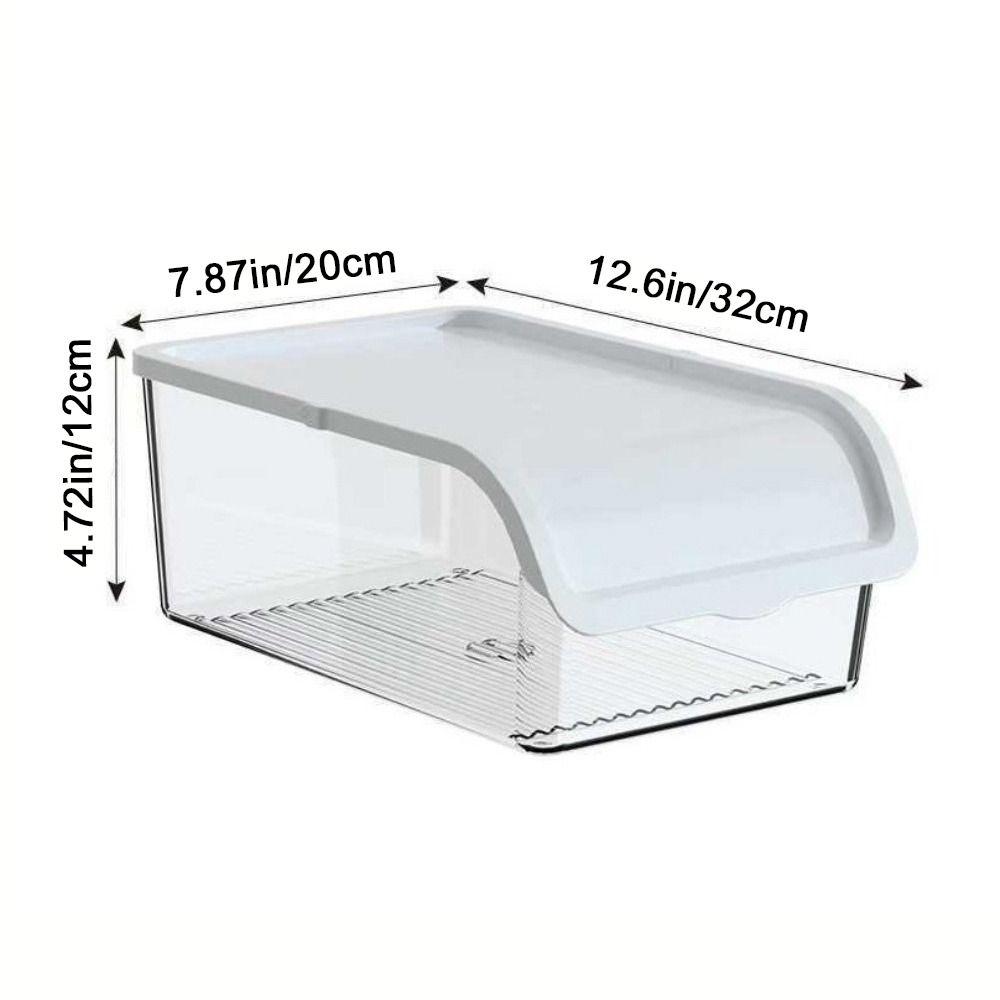 Boîte de rangement pratique en plastique pour service à thé Design à clapet Boîte de rangement étanche pour tasses Empilable avec couvercle Organisateur de bureau pour la maison