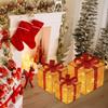 Christmas Light Up Boxes 3 Pieces Holiday Decor Christmas LED Light Decorations For Homeowners Event Planners Interior Designers