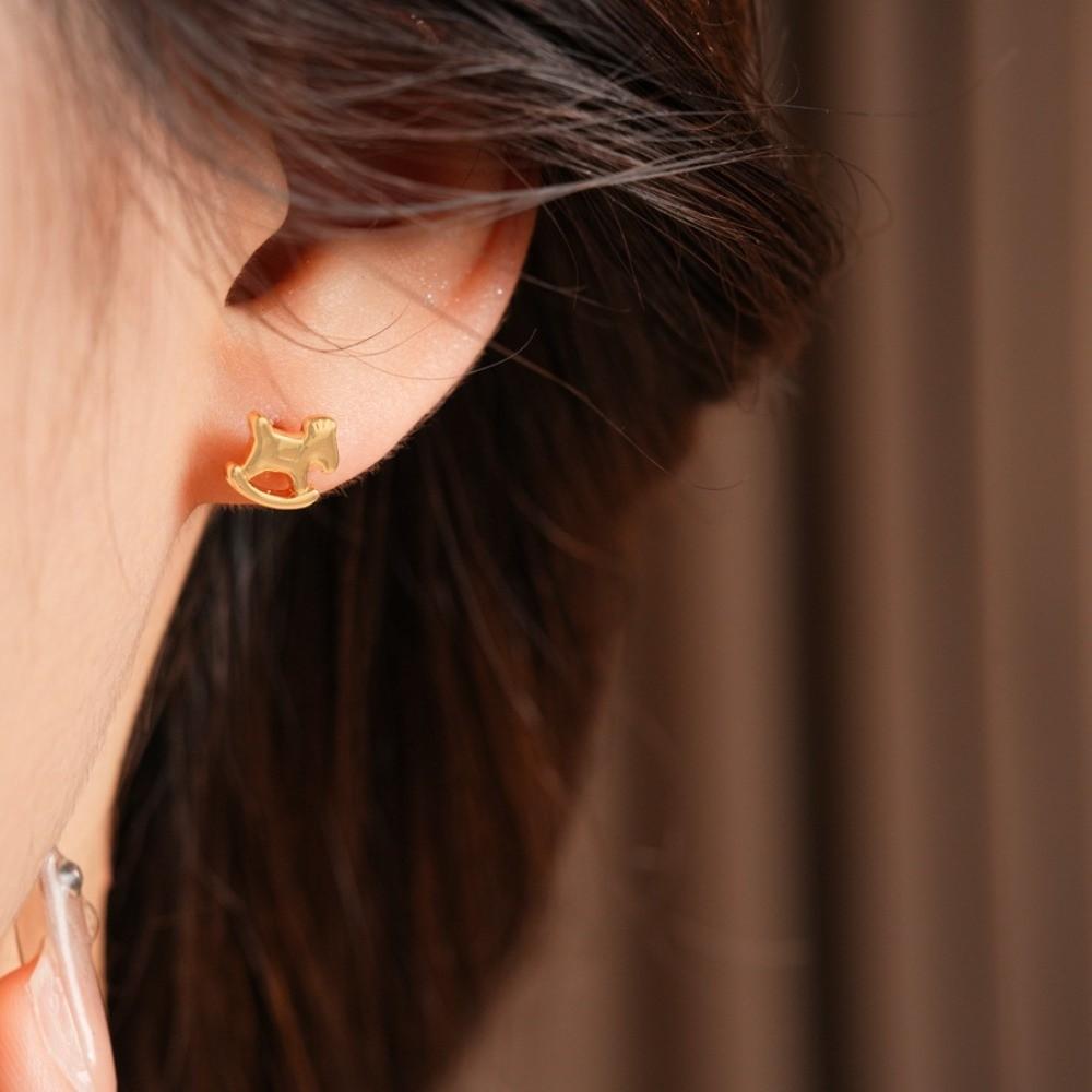 Fashion Jewelry Mini Horse Ear Studs Cartoon Drop Earrings  Chinese Horse New Year
