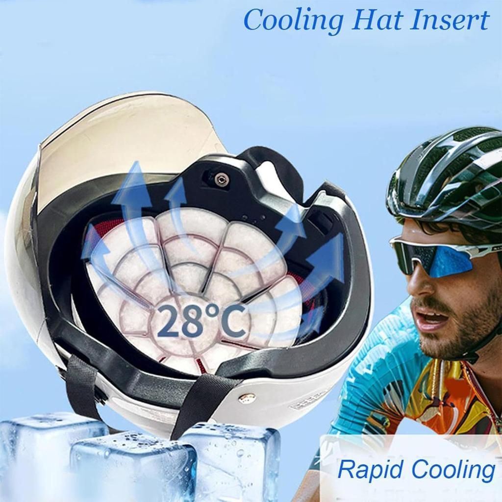 Reusable Hard Hat Cooling Pad Motorbike Helmets Liner Anti Sweat Cooling Helmets Pad Helmets Cooling Liner Pads