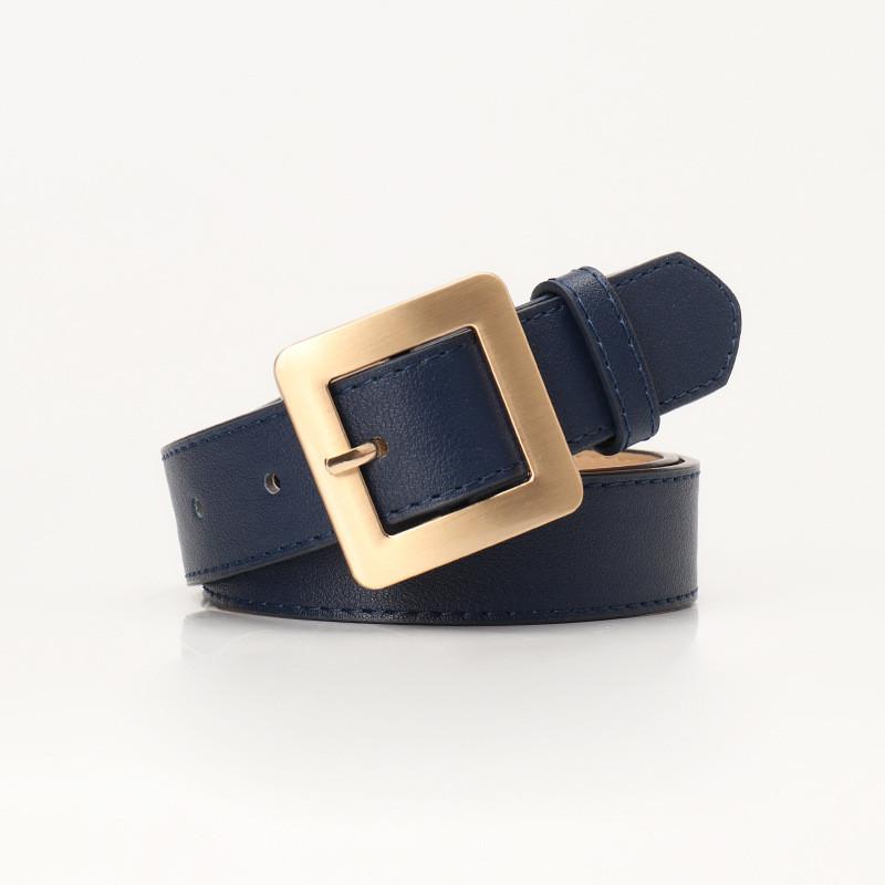 Fashion Ladies Synthetic Leather Belt With Alloy Pin Buckle For Daily Jeans