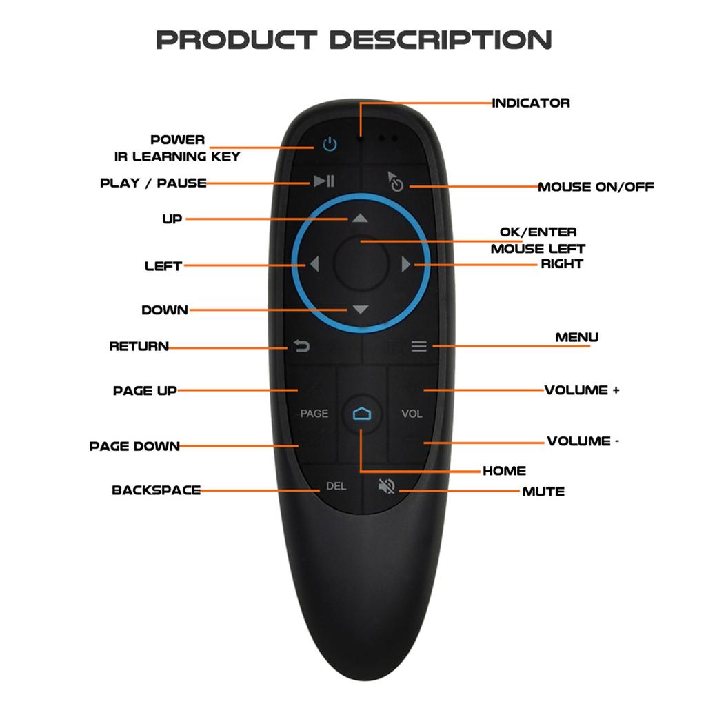 G10  Remote Control   5.0   Mouse IR Learning Gyroscope Wireless Infrared Remote Control for   TV Box HTPC PCTV
