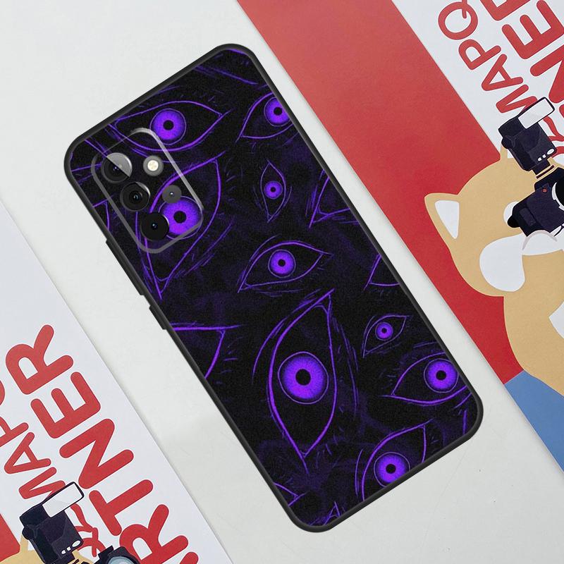 Scary Face Eyes Case For Samsung Galaxy A06 A16 A36 A56 A55 A35 A33 A53 A13 A23 A17 A54 A34 A14 A52 A32 A15