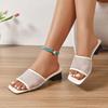 Fashion Women Sandals Slippers Summer Luxury Outdoor Casual Size 43 Women Shoes Soft Open Toe High Heels Slides  Mules Sandals