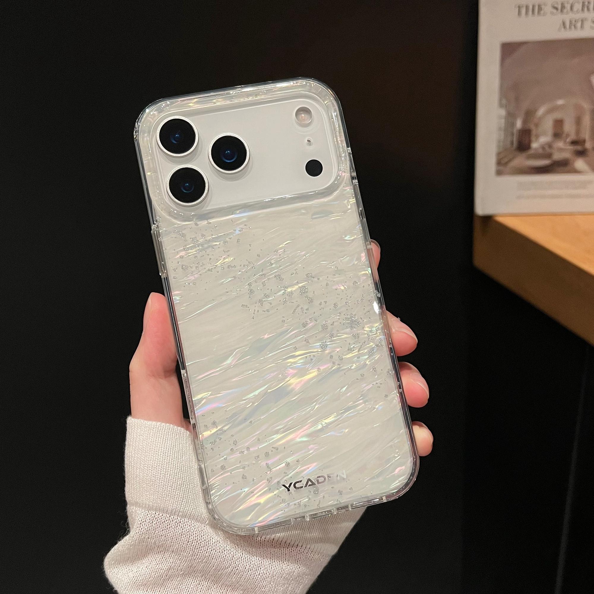 Чехол для iPhone 17 Pro Цветной Дизайн Ударопрочный Жесткий Поликарбонатный Корпус Телефона C