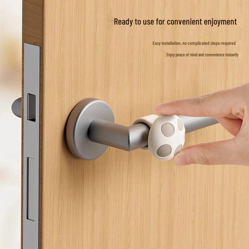 Creative No-Punch Doorstop: Anti-Collision Doorknob Pad & Buffer