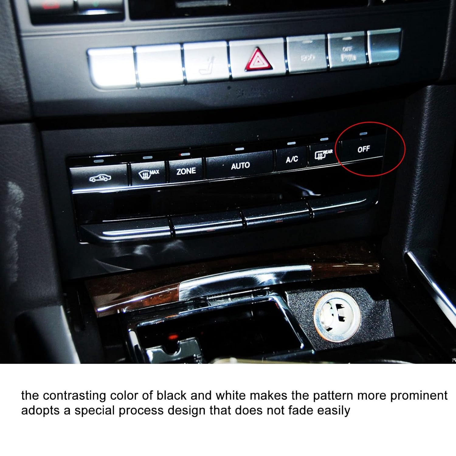 

KIMISS AC Control Knob Button Replacement for E-Class W212 E63 AMG 2009-2016, Air Conditioner Off Switch Cap, Center Console Adjuster
