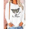 Round Neck 3D Printed Animal Pattern Top Fashionable Casual Long Sleeved Women's T-shirts
