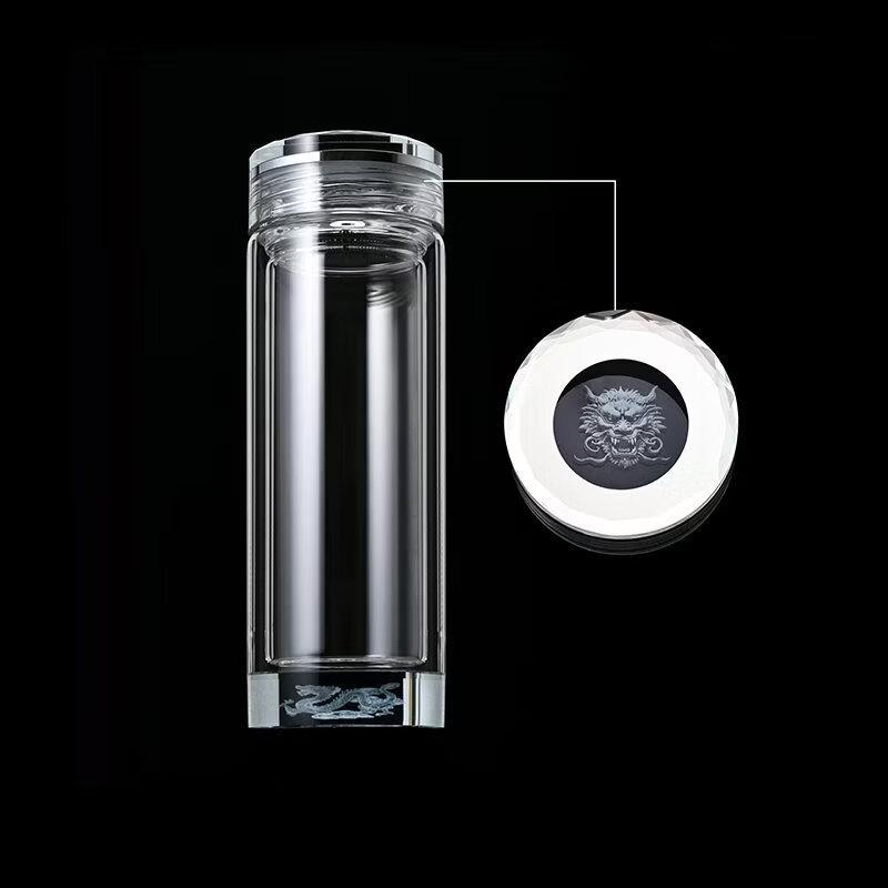 

OLOEY Zodiac Dragon Double-Wall Crystal Glass Mug