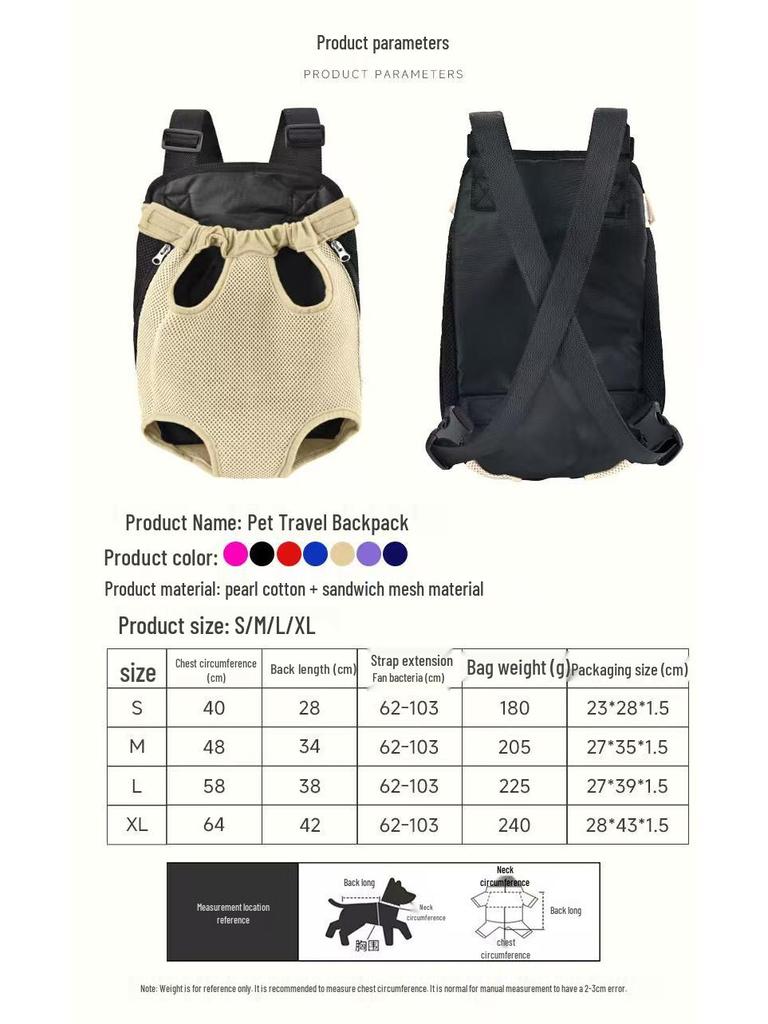 Haustier Doppel Schulter Atmungsaktiver Netz Rucksack für Katzen & Hunde