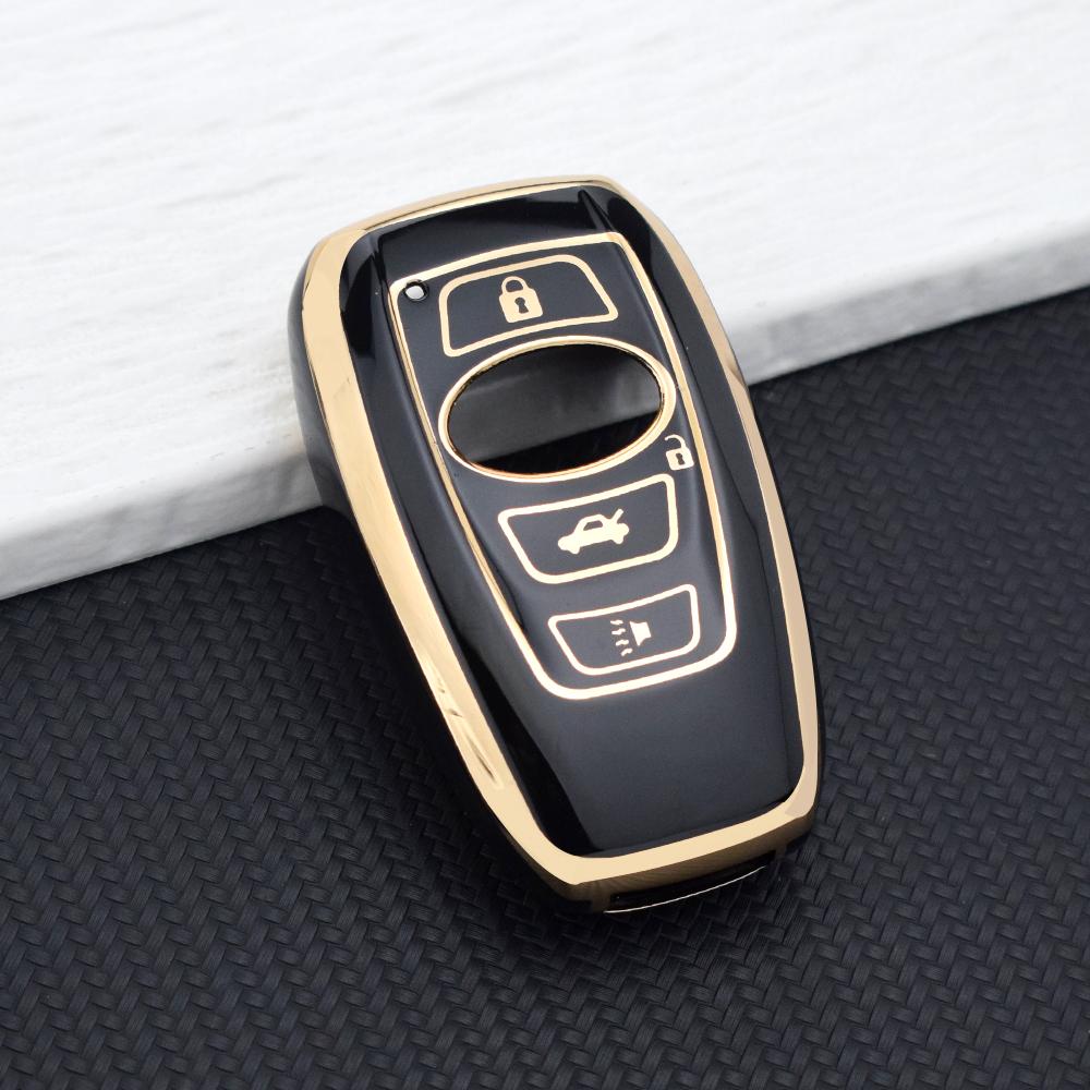 Smart Key Fob Cover for Subaru WRX STI XV Crosstrek Legacy BRZ Forester Impreza Outback 3/4 Buttons Key Protective Holder Chain