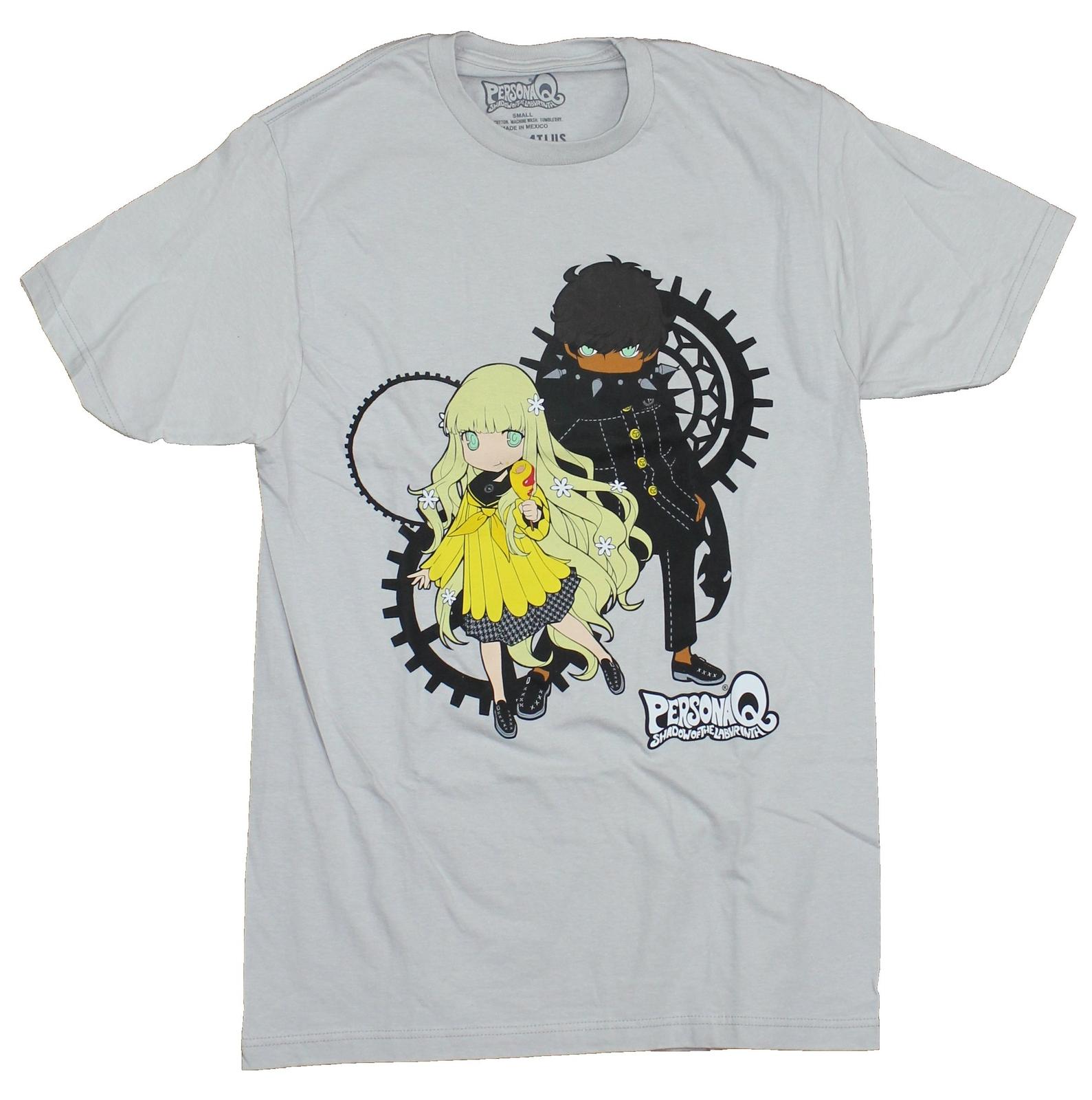 Persona Q Adult New T-Shirt - SD Rei & Zen Character Pic XXL