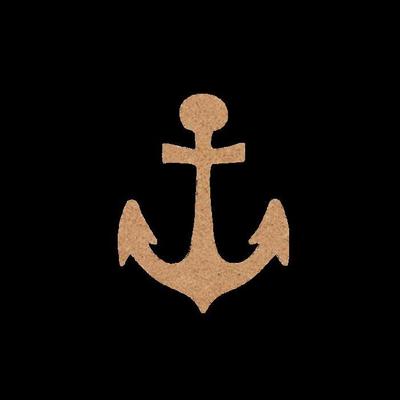 Marine Anchor To Decorate - THE PARTY GIANT - 15x11 Cm - MDF - Beige - Interior