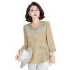 2026 Summer Chinese Style Shirt for Middle-aged and Elderly Women