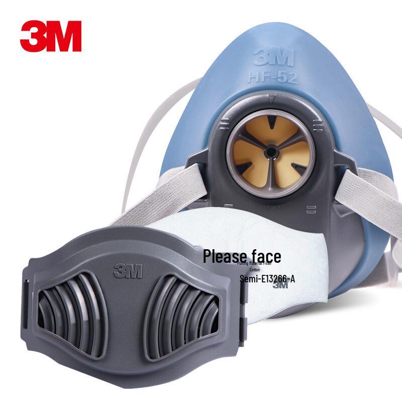 3M HF-52 Silicone Half Mask Respirator: Grinding, Chemical, Dust & Odor Protection
