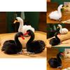 Adorable Black And White Swan Plush Toy Couple Soft Stuffed Animal Gift For Kids