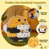 Hand Knitted Positive Energy Bee Plush Decor Keychains Home Decorations Mini Figurine Gift For Car Or Bag
