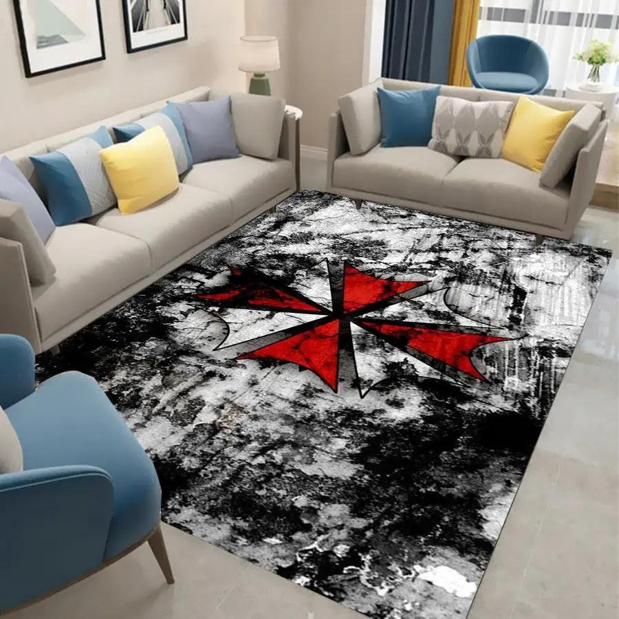 Mode Regenschirm Zombie Teppich für Wohnzimmer Schlafzimmer Dekor Bereichsteppiche Küchentür Rutschfeste Fußmatten Alfombra Geburtstagsgeschenk