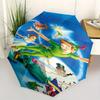 Disney Peter Pan, Tinkerbell Automatic Open/Close Umbrella - Cute Umbrella with Cute Design, Portable 3-Fold Compact Umbrella for Men & Wome