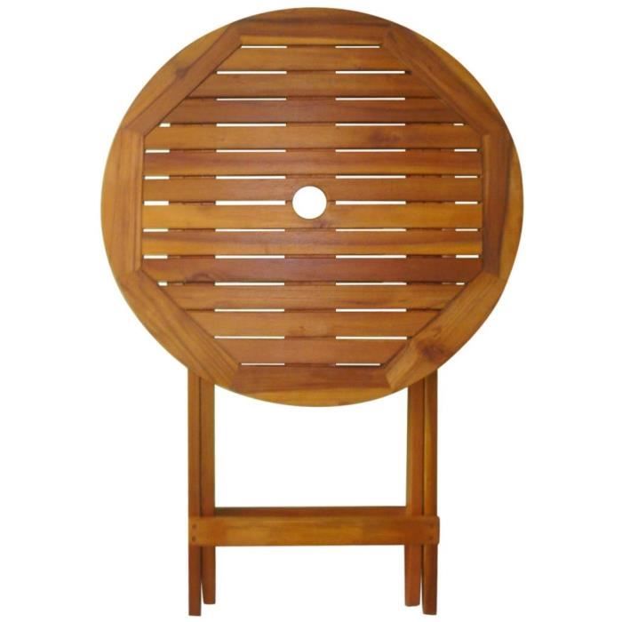 Bistro Set - vidaXL - 3 Pcs - Acacia Wood - Weather-resistant - Foldable