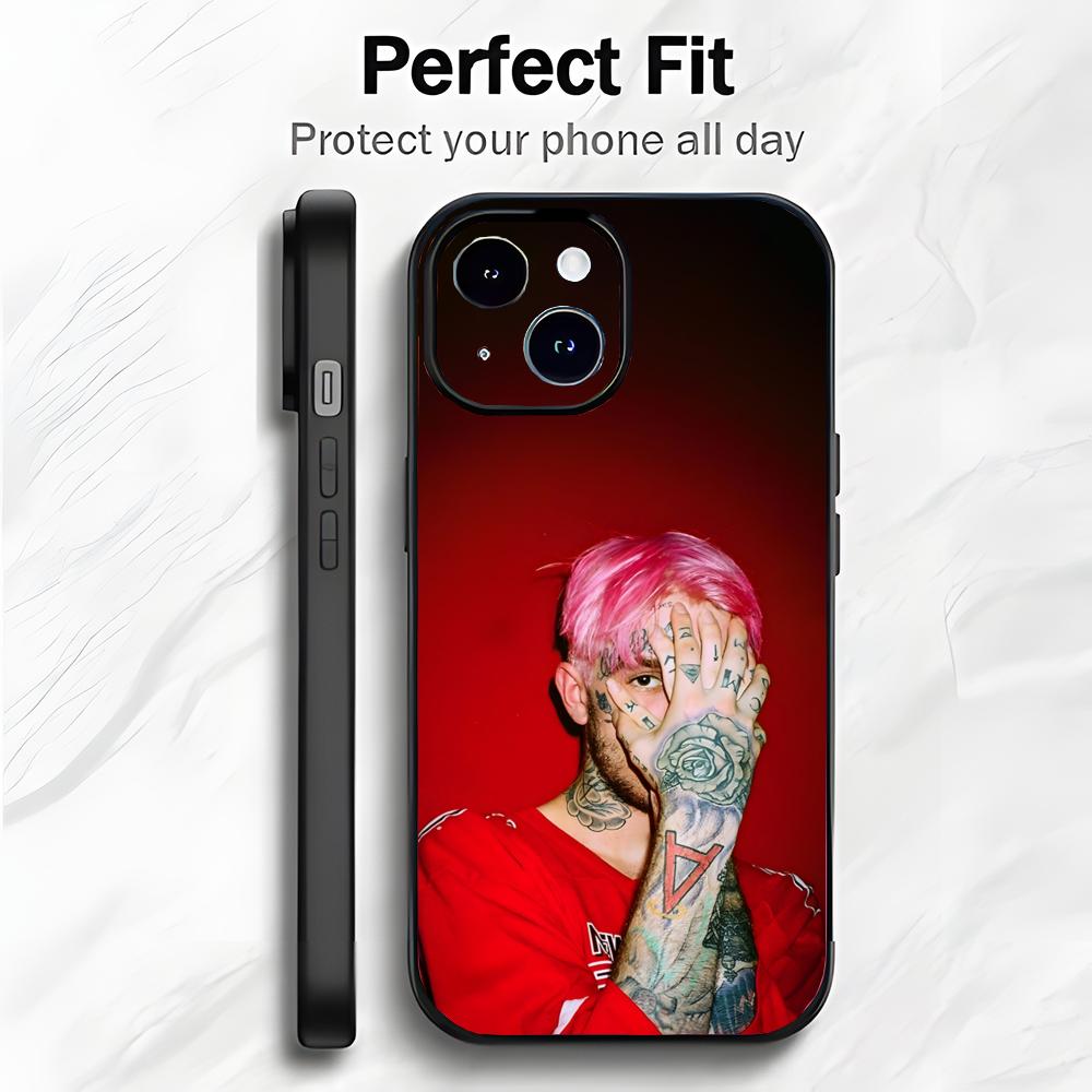 Custodia per Telefono Emo Triste Cantante Americano L-Lil Peep Custodia per Telefono Tendenza Imballaggio Morbido Leggera Per iPhone17 16 15 14 ProMax