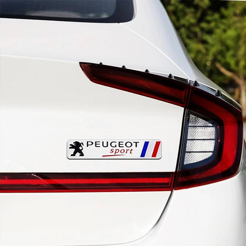 Car Stickers 3D Aluminum Auto Logos Stickers For Peugeot 206 3008 208 308 307 2008 207 107 5008 4008 Car Body Decoration Paster